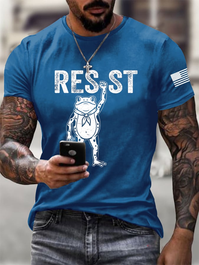 Men's FDT Portland Frog Protest Rage Against The Machine Print T-Shirt