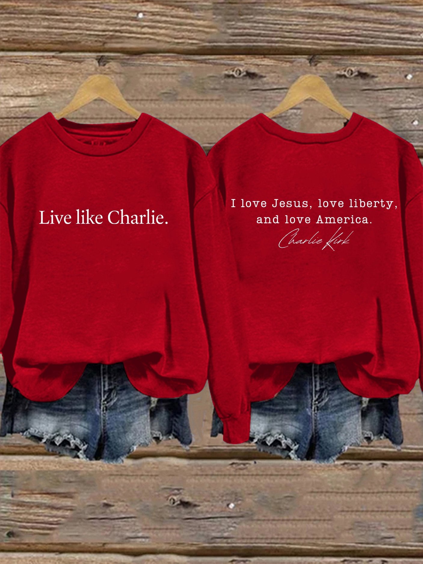 Retro Live Like I Love Jesus, Love Liberty, And Love America Print Sweatshirt