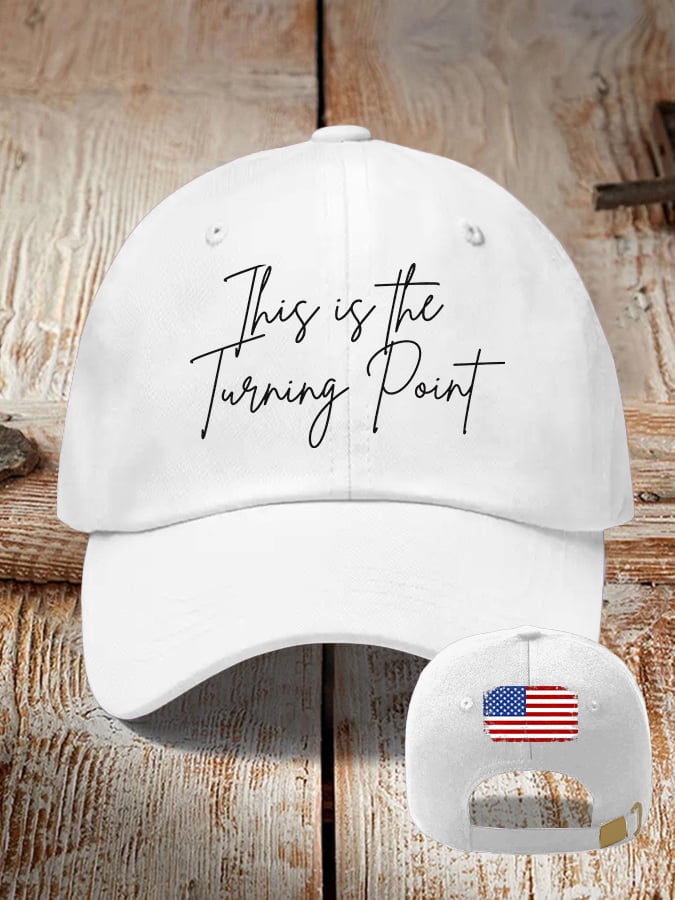 Retro This Is The Turning Point Print Baseball Cap