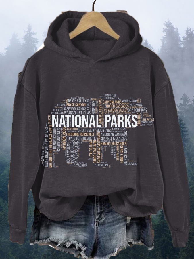 Women's National Parks Explore, Protect, Preserve Printed Sweatshirt