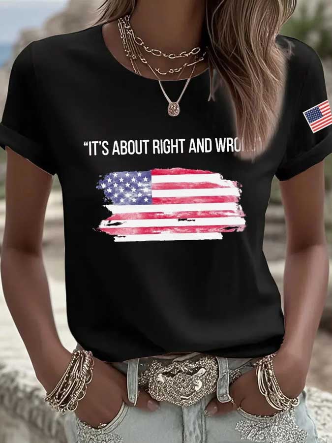 Women's Commemorative Leader FREEDOM Print Crew Neck T-Shirt