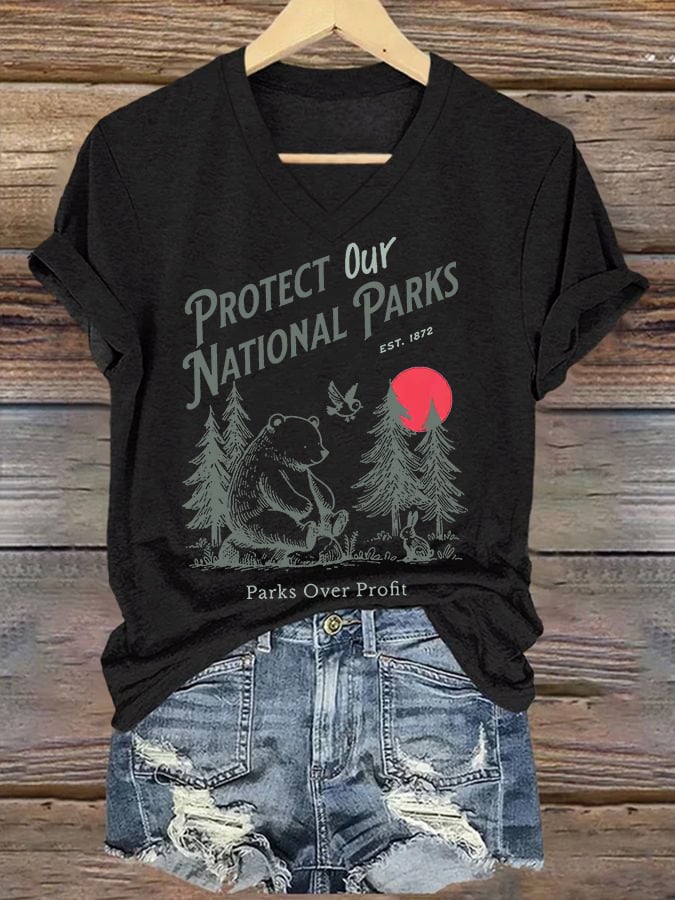 Women's Protect Our National Parks Printed T-shirt