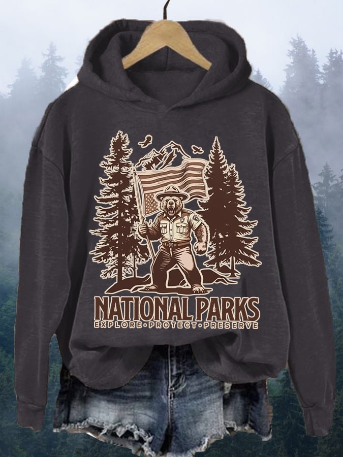Women's National Parks Explore, Protect, Preserve Printed Sweatshirt