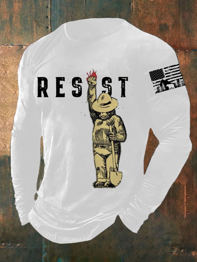 Men's Protect Our National Parks Print Long Sleeve Top