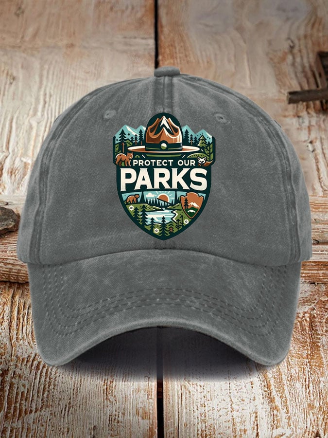 Protect Our National Parks Print Baseball Cap