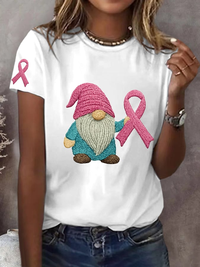Women's Breast Cancer Awareness Graphic Crew Neck T-Shirt