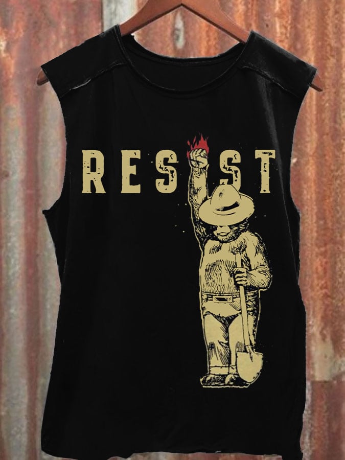 Men's Protect Our National Parks Print Sleeveless Tank Top