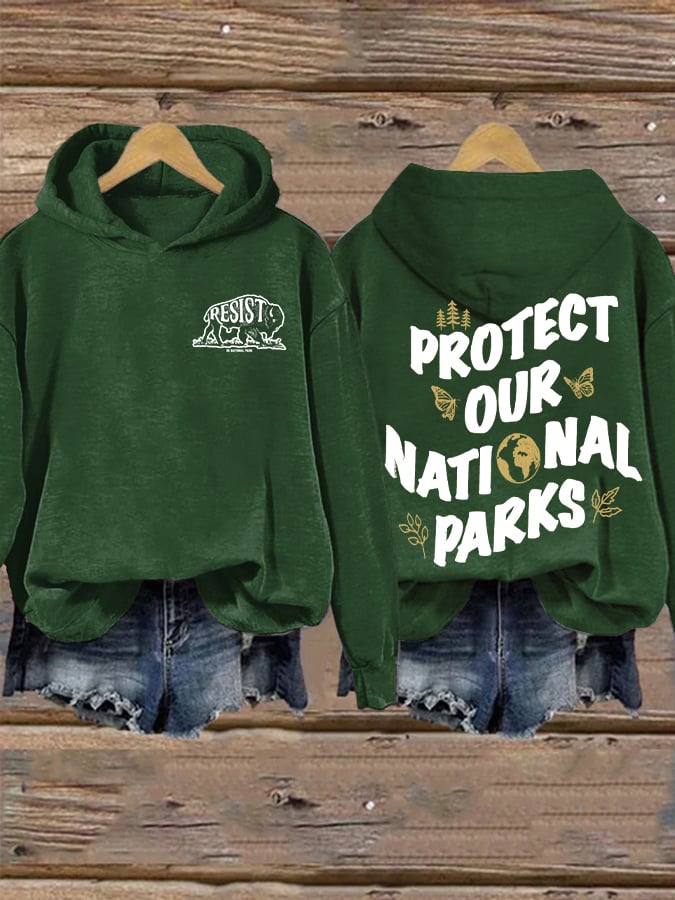 Women's Save Our National Parks Print Sweatshirt