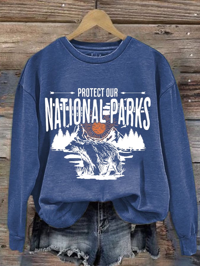 Women's Protect Our National Parks Printed Sweatshirt