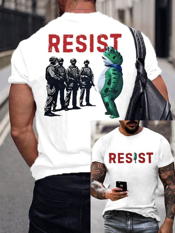 Men's Fdt print short-sleeved T-shirt