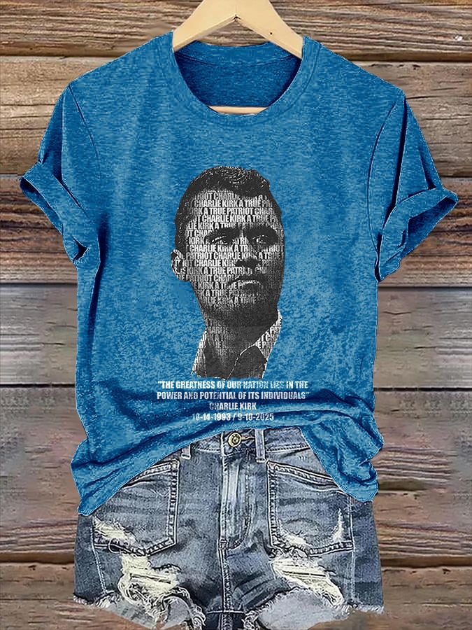 Retro A True Patriot The Greatness Of Our Nation Lies In The Power And Potential Of Its Individuals Print T-Shirt