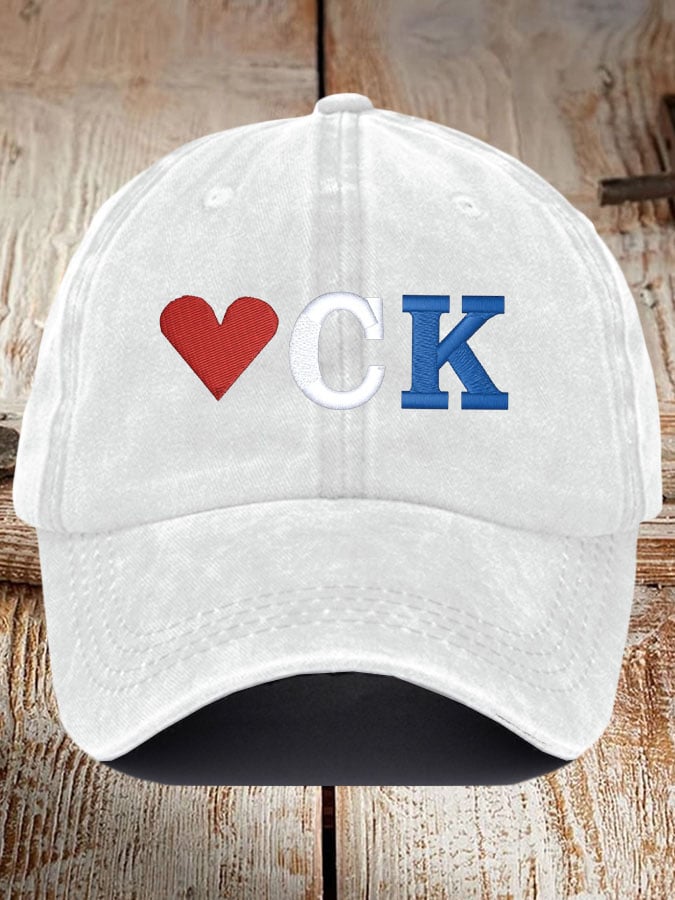 Retro Love KC Print Baseball Cap