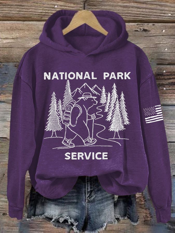 Women’s Retro National Park Service Printed Hoodie