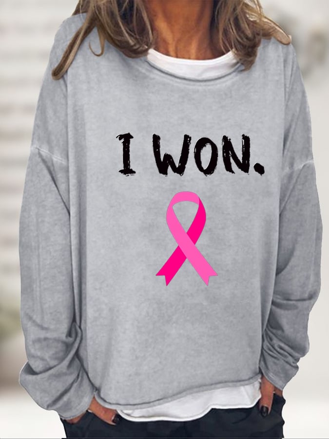 Women's Breast Cancer Awareness Crew Neck Sweatshirt