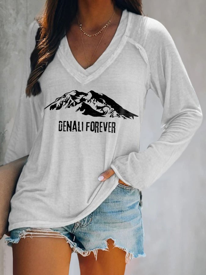 Women's Protect Our National Parks Print V Neck T-Shirt