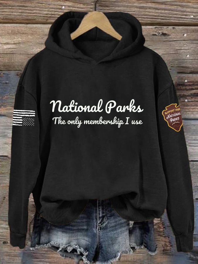 Women's Protect Our National Parks Print Hoodie