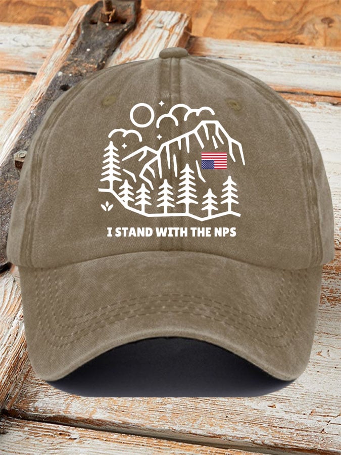 Retro I Stand with the NPS Printed Baseball Cap