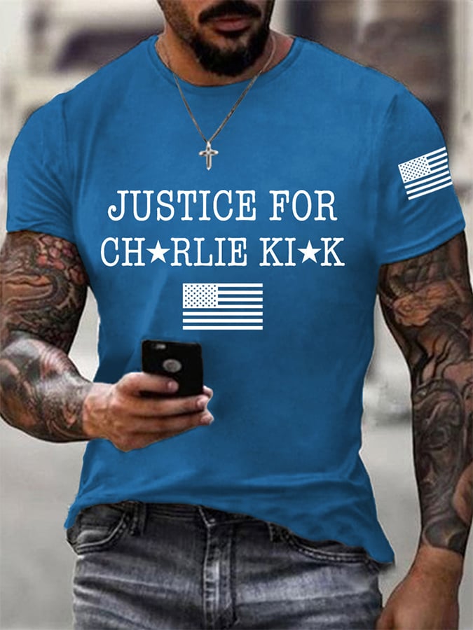 Men's Justice For Print short-sleeved T-shirt