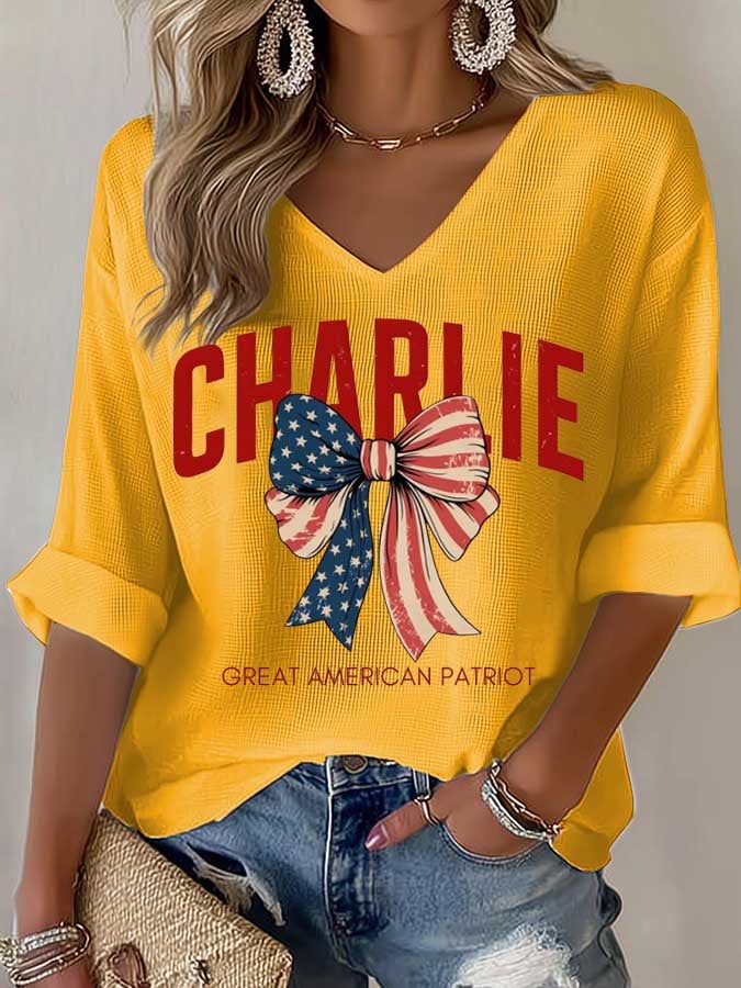 Women's Commemorative Leader Print Waffle T-Shirt