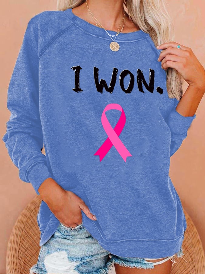 Women's Breast Cancer Survivor Print Sweatshirt