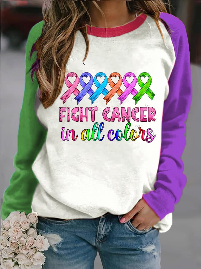 Breast Cancer Print Sweatshirt