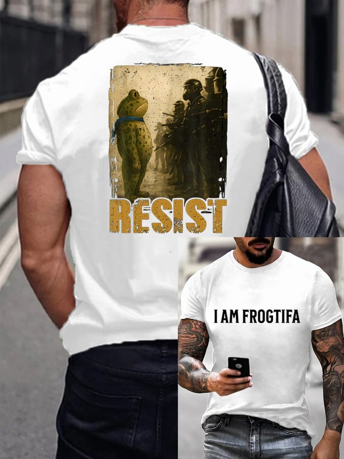 Men's FDT Portland Frog Protest Rage Against The Machine Print T-Shirt