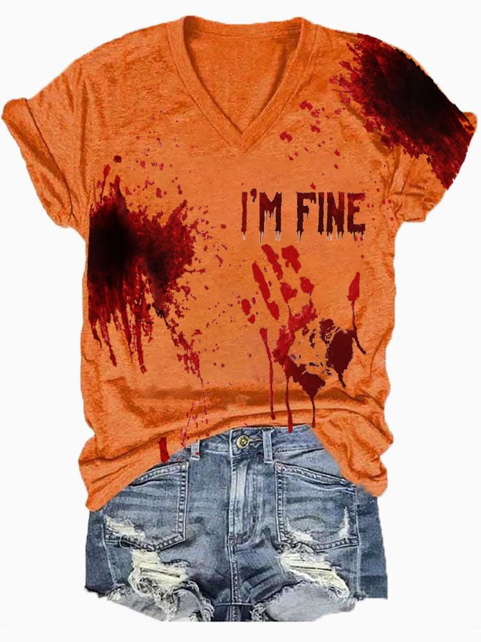 Halloween Ladies Print T-Shirt