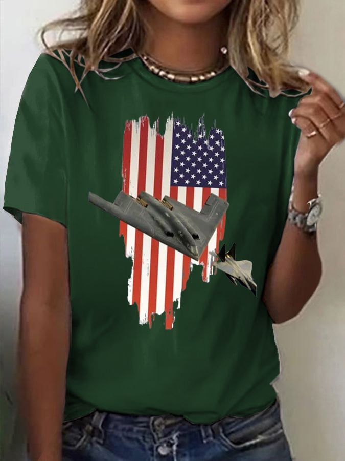 Women's B-2 Bomber Printed T-shirt