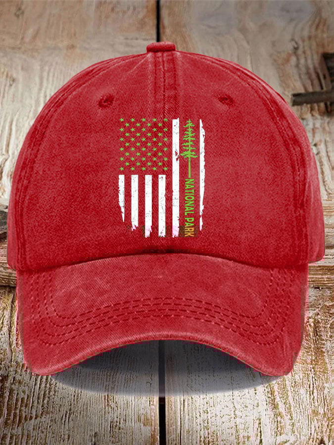 Unisex National Park Print Casual Cap