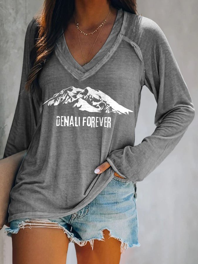 Women's Protect Our National Parks Print V Neck T-Shirt