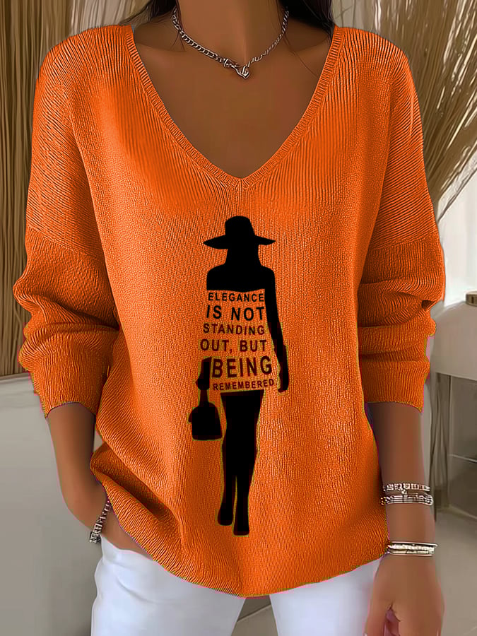 Women'S Elegance is not standing out, but being remembered Print Casual T-Shirt
