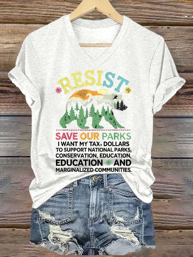 Women's Support Our National Parks Printed T-Shirt