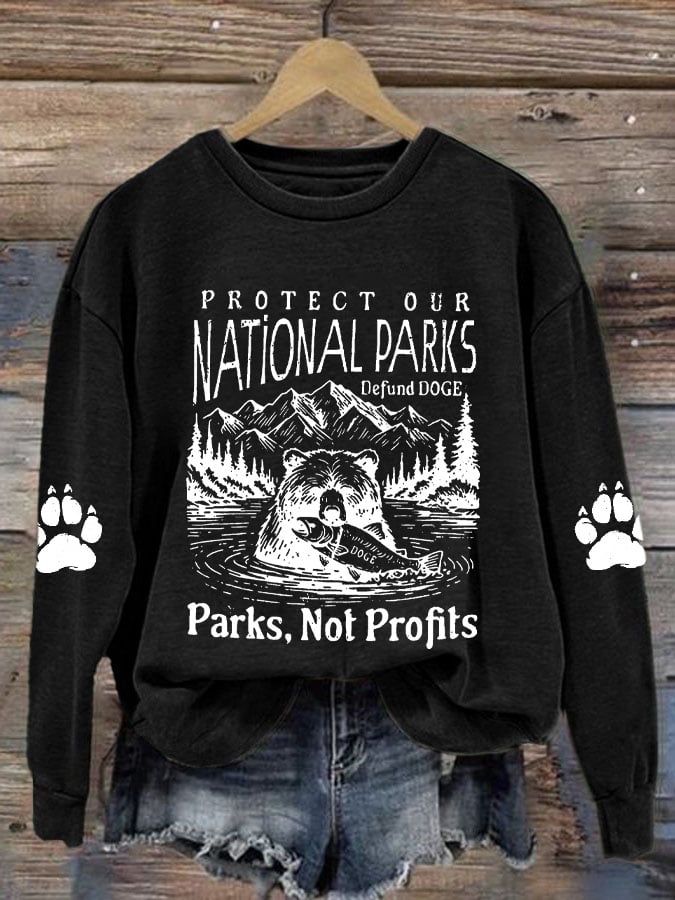 Women's Protect Our National Parks Printed Sweatshirt
