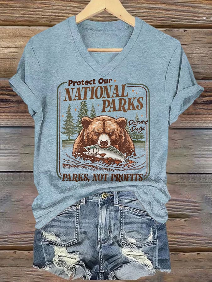 Women's Protect Our National Parks Printed T-Shirt