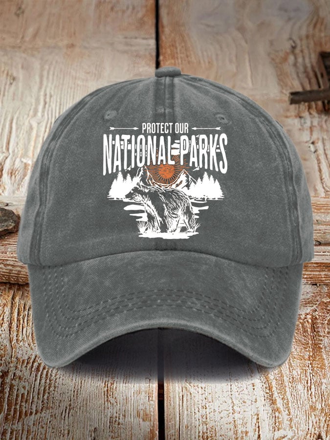 Protect Our National Parks Print Baseball Cap