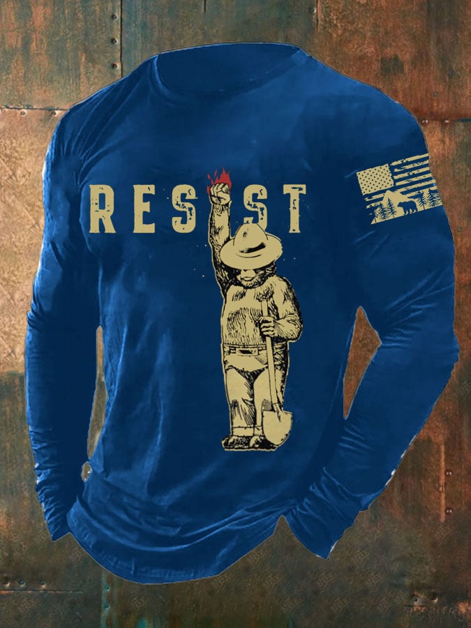 Men's Protect Our National Parks Print Long Sleeve Top