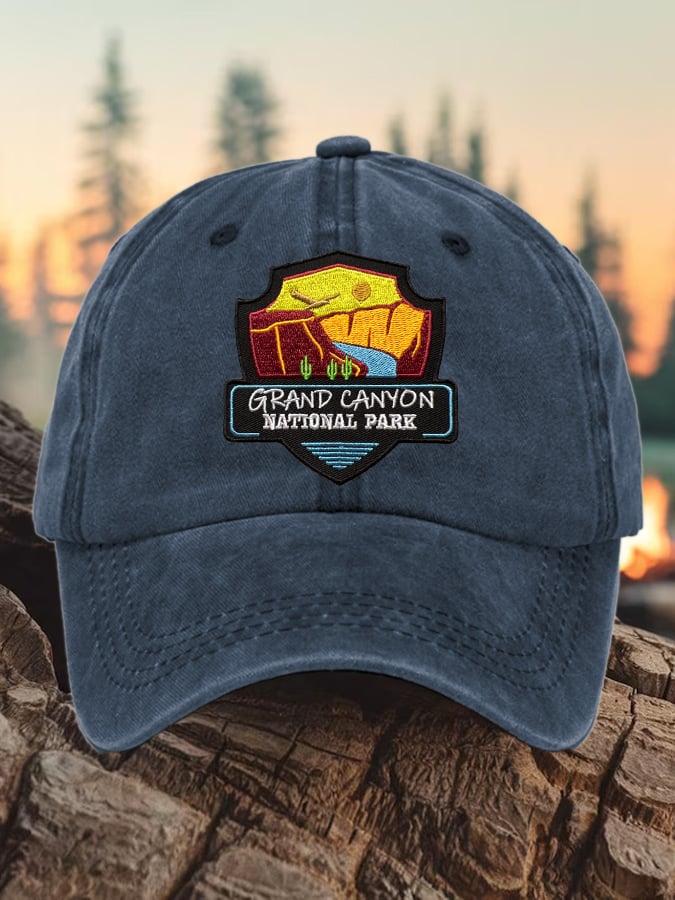 Retro Grand Canyon National Park Print Baseball Cap
