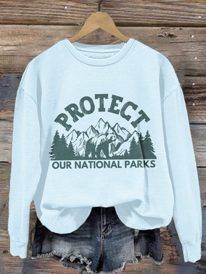 Women's Protect Our National Parks Printed Sweatshirt