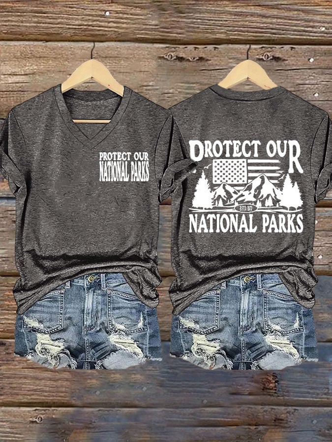 Women's Protect Our National Parks Printed T-Shirt
