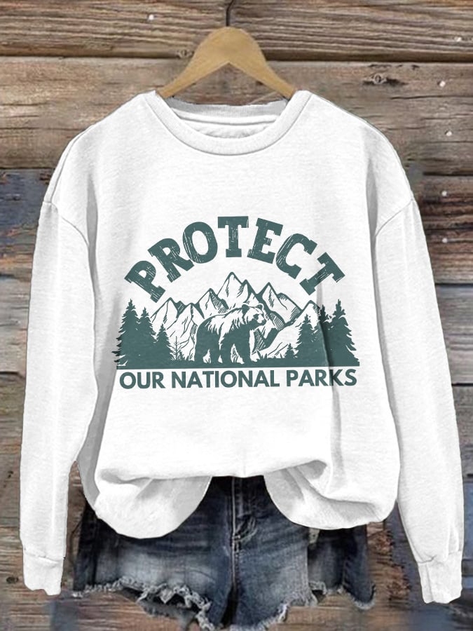 Women's Protect Our National Parks Printed Sweatshirt