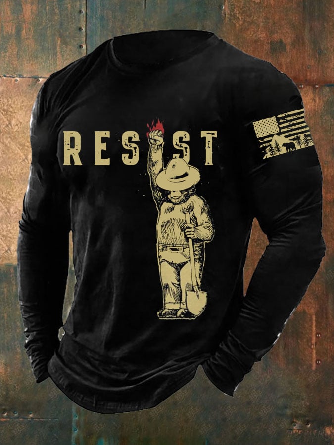 Men's Protect Our National Parks Print Long Sleeve Top