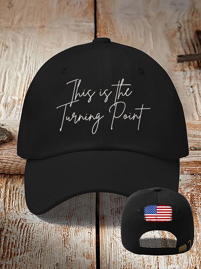 Retro This Is The Turning Point Print Baseball Cap