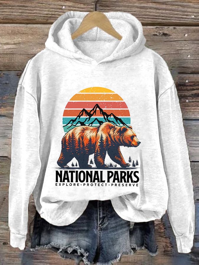 Women's National Parks Explore, Protect, Preserve Printed Sweatshirt