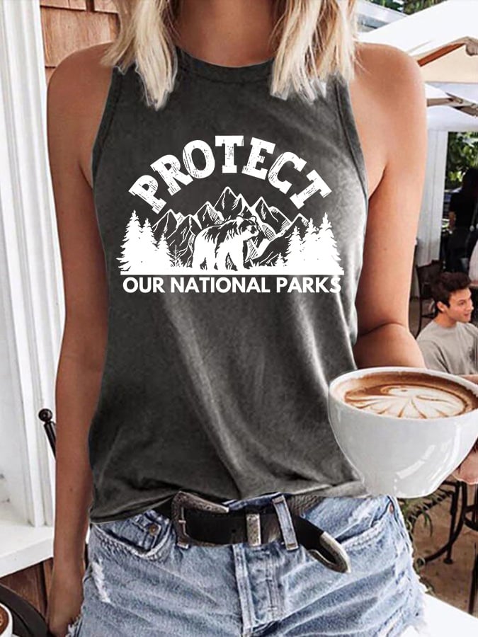 Women's Protect Our National Parks Print Tank Top