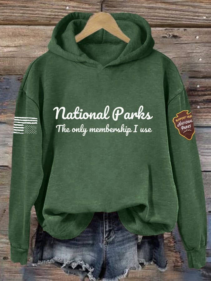 Women's Protect Our National Parks Print Hoodie