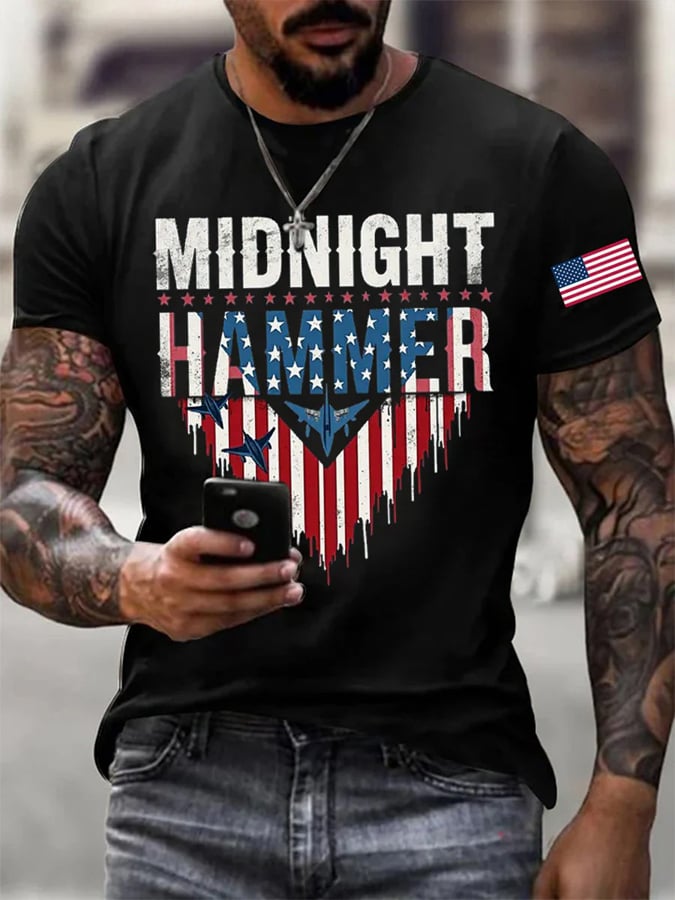 Men's Midnight Hammer B-2 Spirit Printing T Shirt