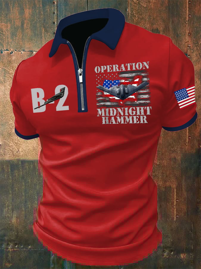 Men's "Operation Midnight Hammer" Short Sleeve T-Shirt Polo Shirt