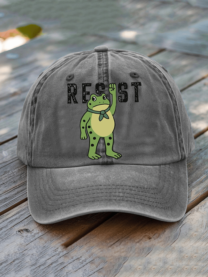 Unisex Washed Cotton FDT Print Hat