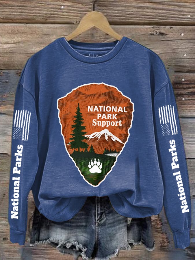 Women's Protect Our National Parks Print Sweatshirt