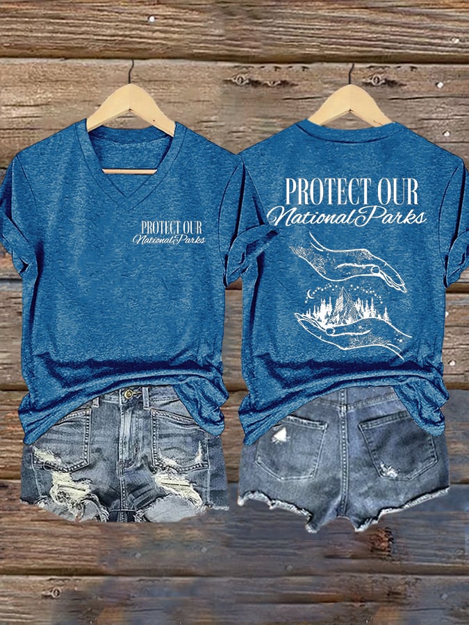 Women's Retro Protect Our National Park Print T-Shirt
